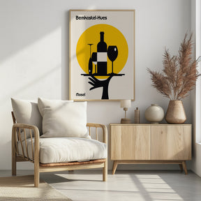 Mosel Wine Minimalist Print Poster