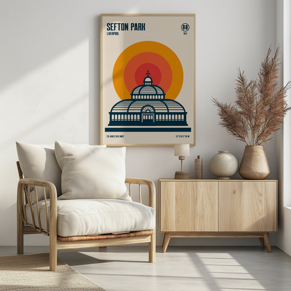 Sefton Park Palm House Travel Print Poster