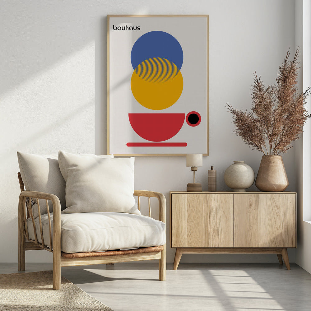 Bauhaus Coffee Abstract Poster