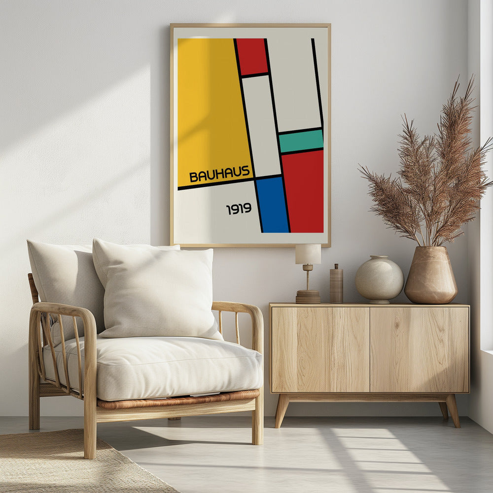 Bauhaus Geometric Design Retro Poster