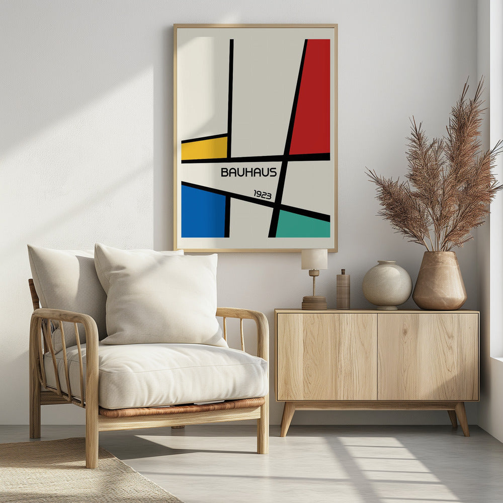 Bauhaus Geometric Design Retro Poster