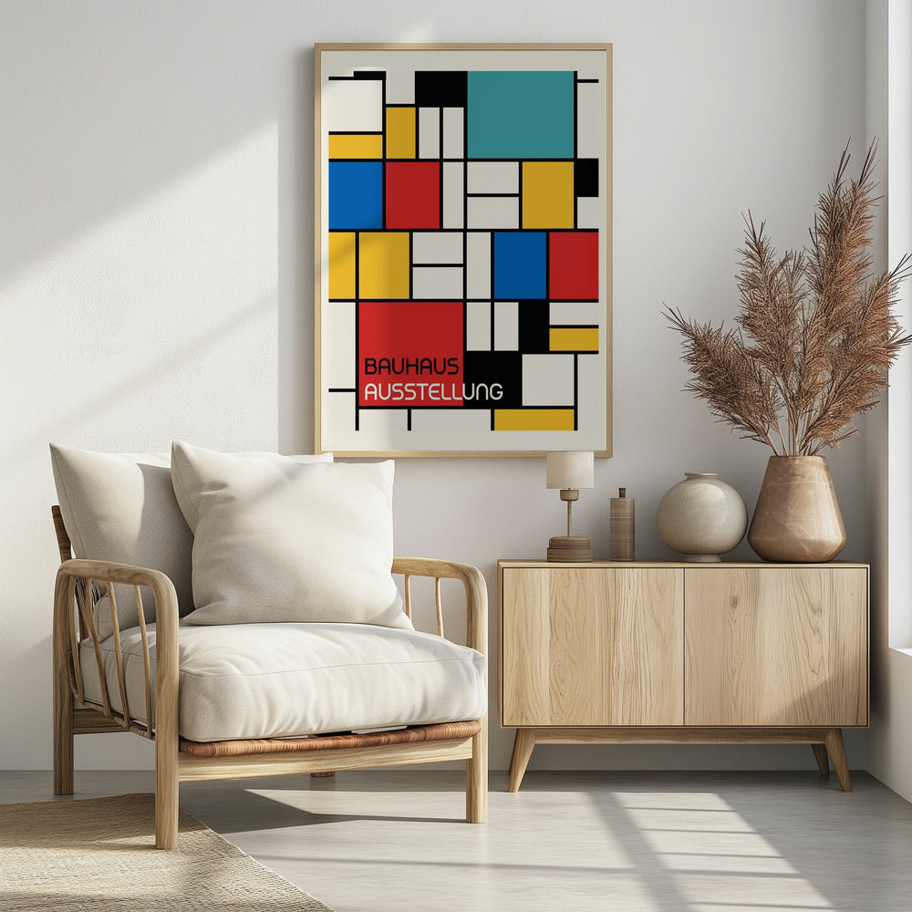 Bauhaus Geometric Design Retro Poster