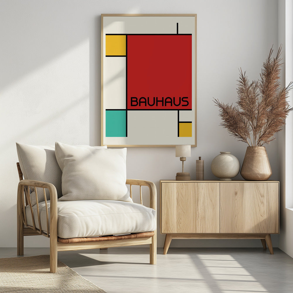 Bauhaus Geometric Design Retro Poster