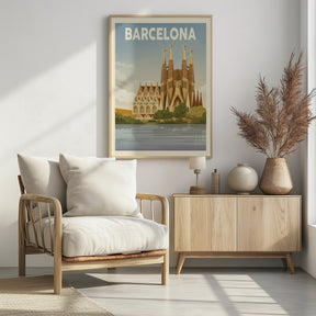 Barcelona Travel Print Poster