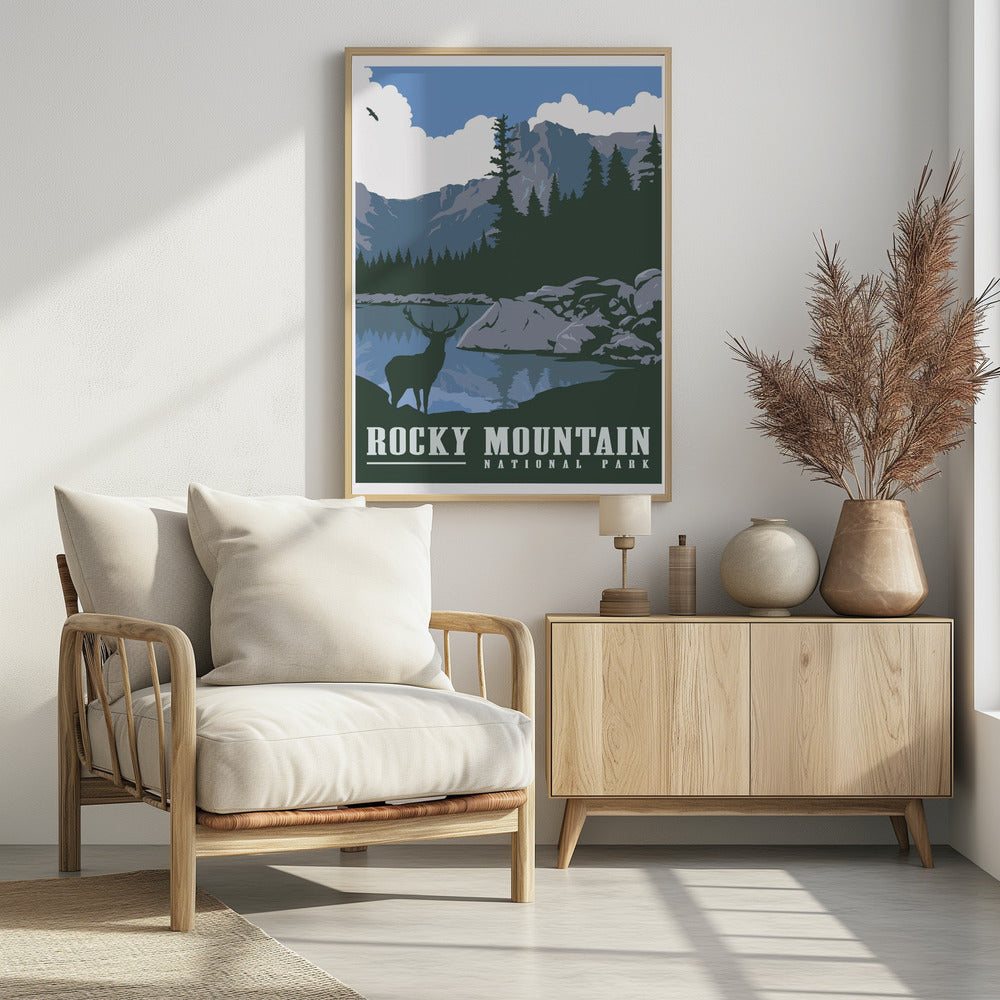 Rocky Mountain National Park Travel Print Poster