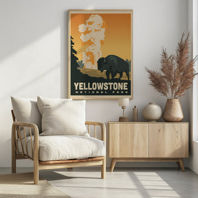 Yellowstone National Park Travel Print Poster