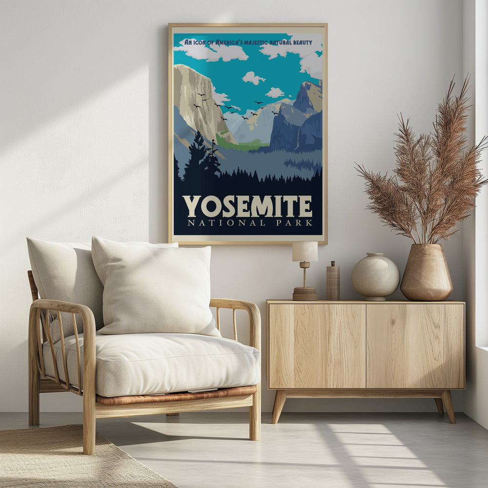 Yosemite National Park Travel Print Poster