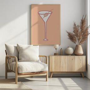 Olive In Glass Peach Fuzz Poster Poster