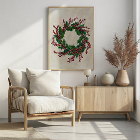 Holly wreath Poster