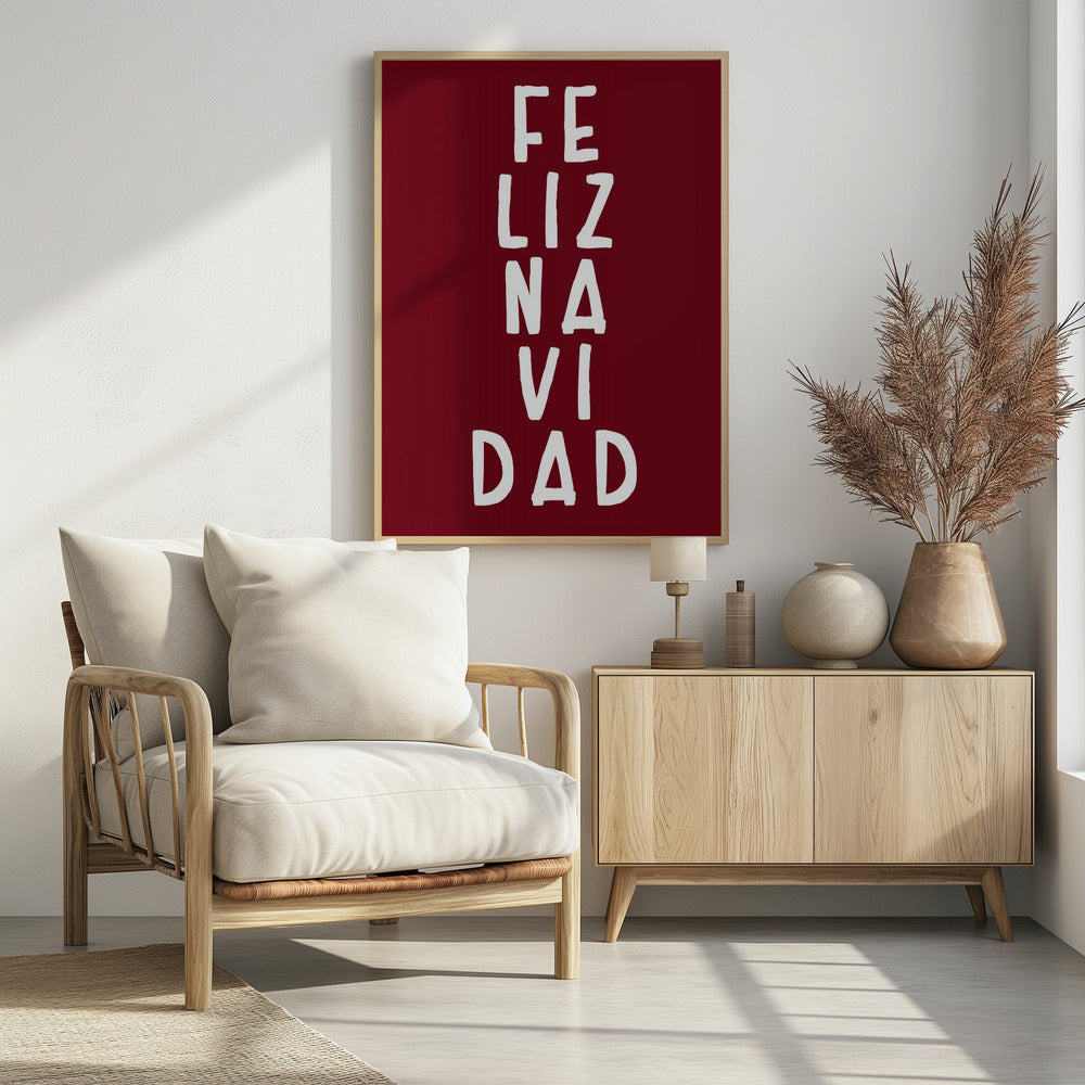 Simple feliz Navidad Poster