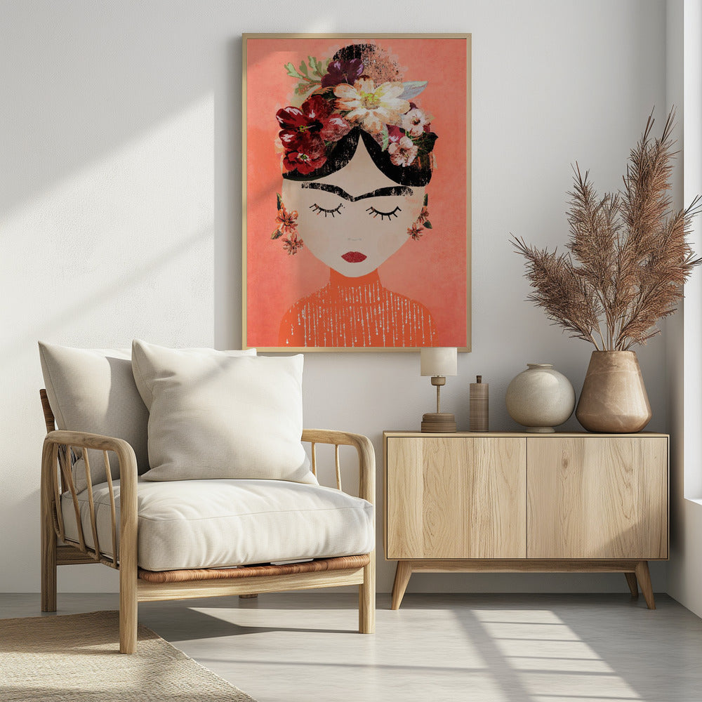 Frida (Peach) Poster