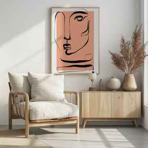 Le Visage (Peach) Poster