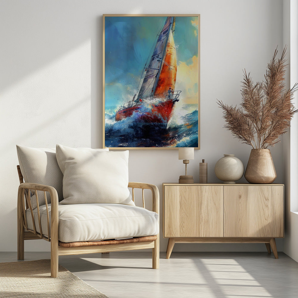 Yacht racing sport art 30 Poster