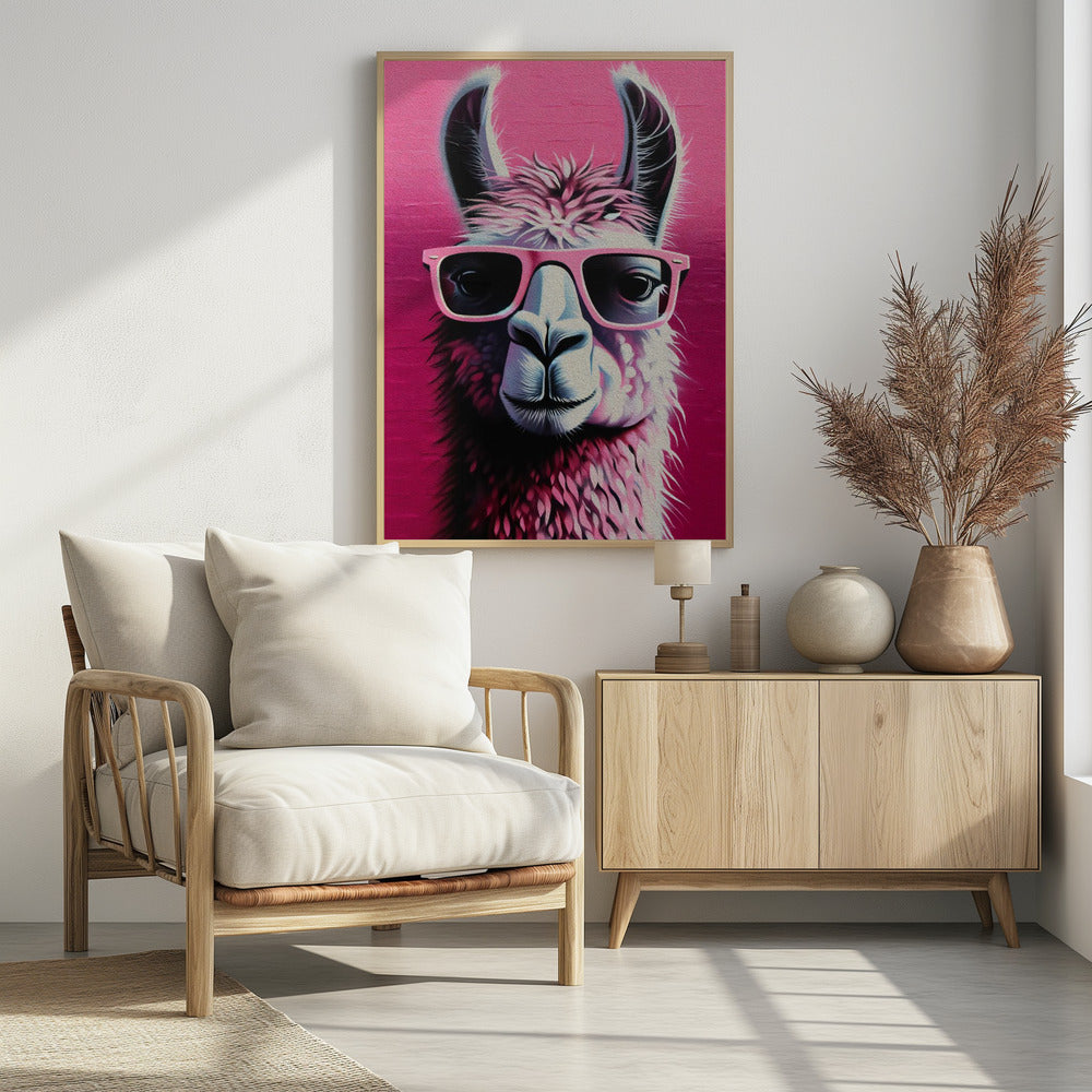 Pink Lama Poster