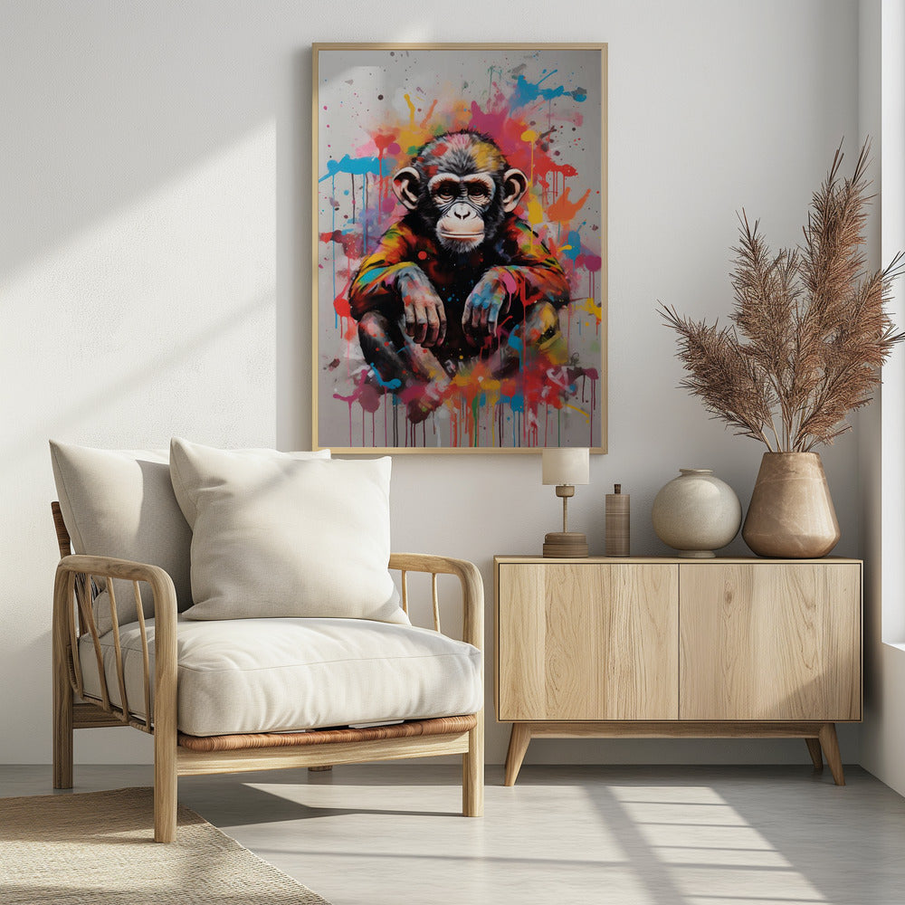 Monkey Pop Art Poster