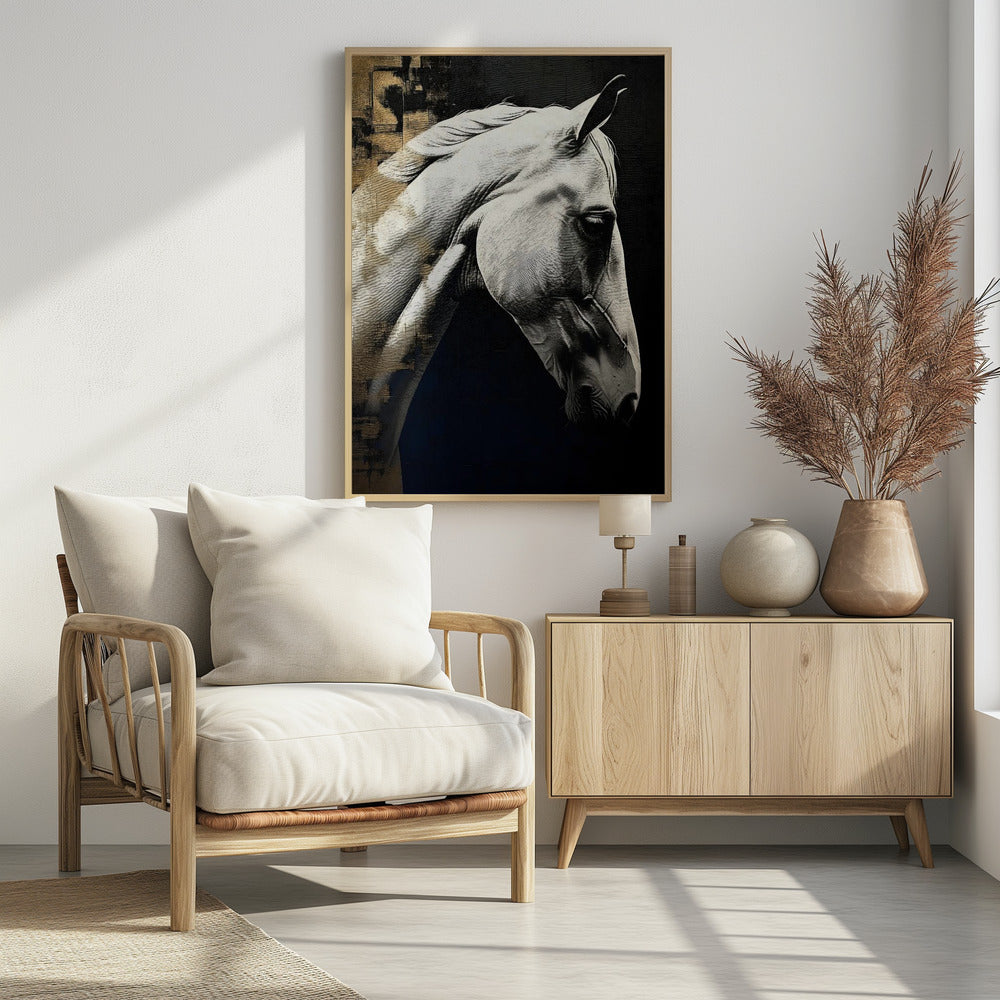 White horse Poster