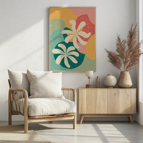 Abstract Flowers Poster