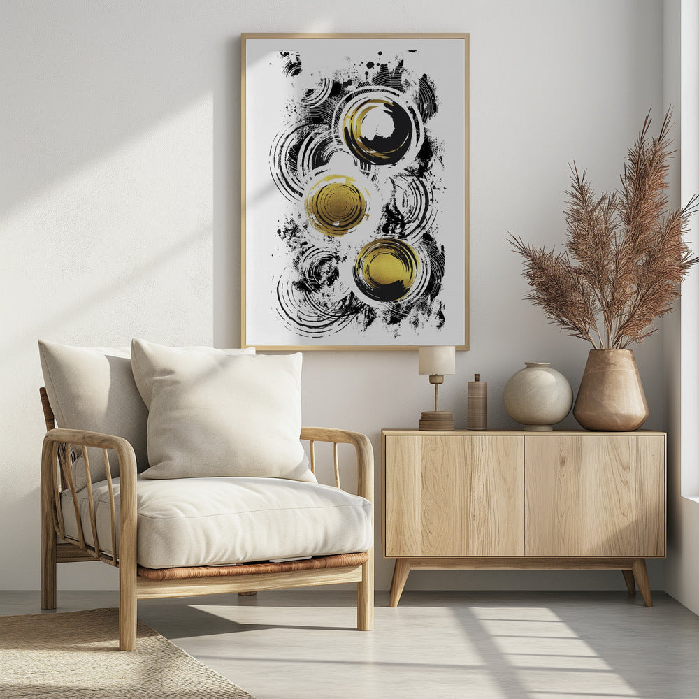 ABSTRACT ART Raving Circles Poster