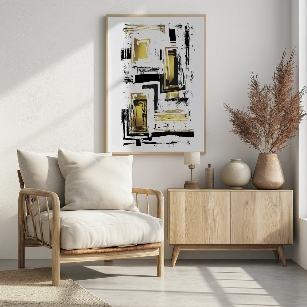 ABSTRACT ART Edgy Structures Poster
