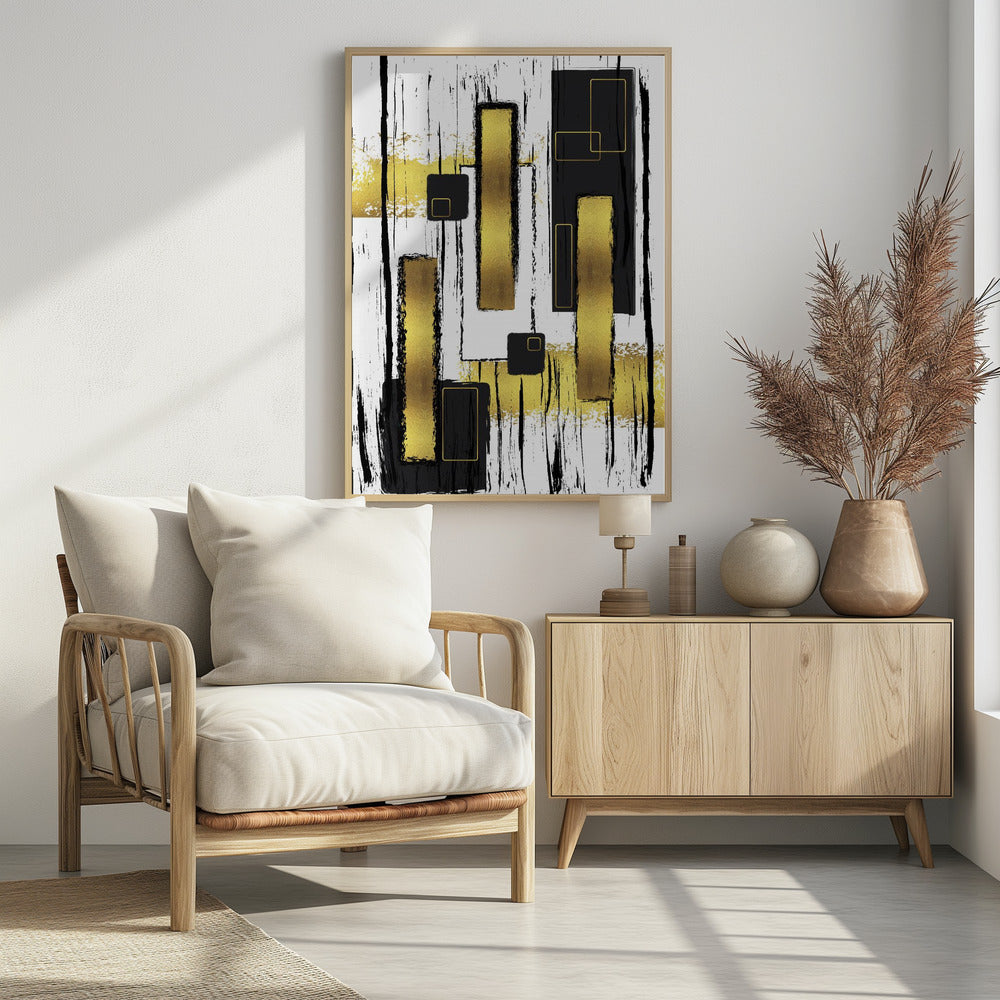 ABSTRACT ART Lively geometric fun Poster