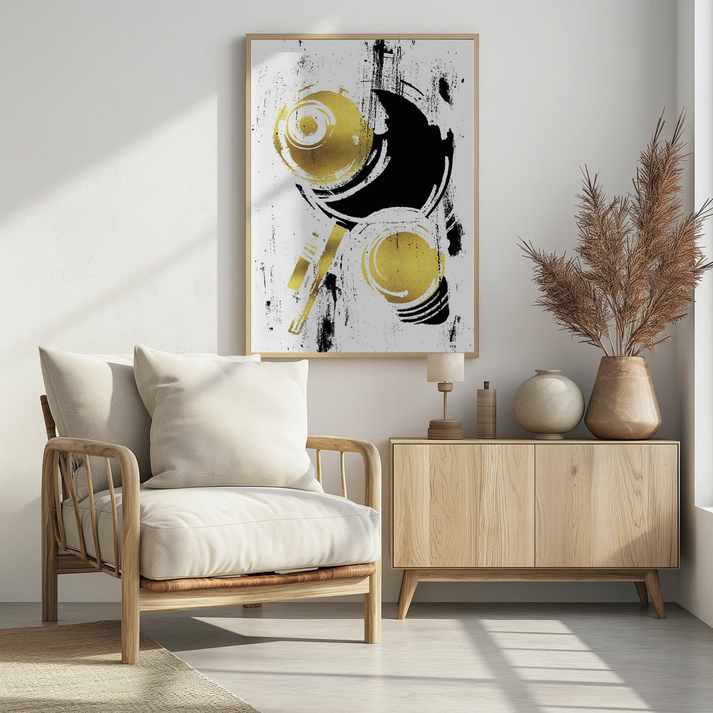 ABSTRACT ART Flying spheres Poster