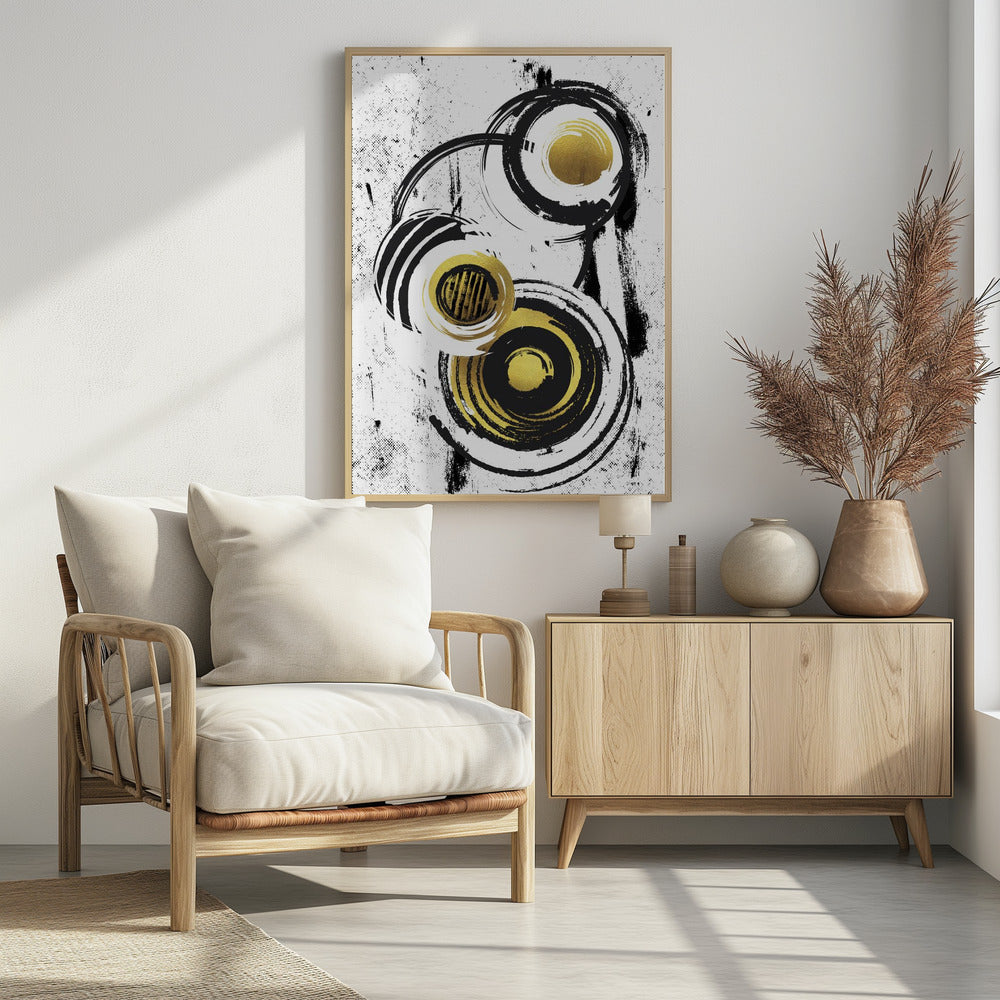 ABSTRACT ART Rotating circles Poster