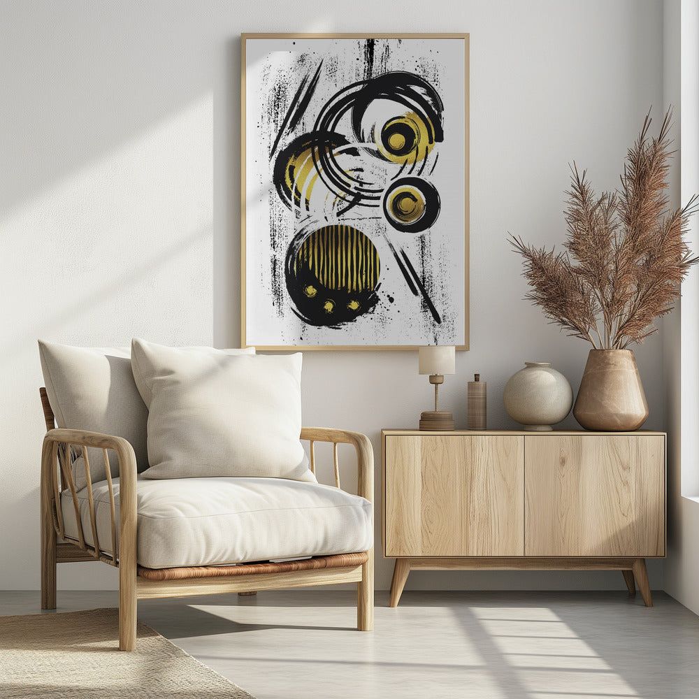 ABSTRACT ART Funky circles Poster