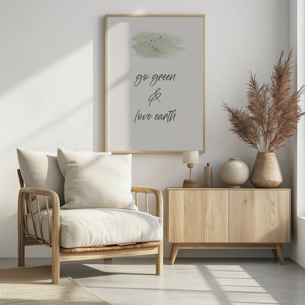 Go green - Love earth Poster