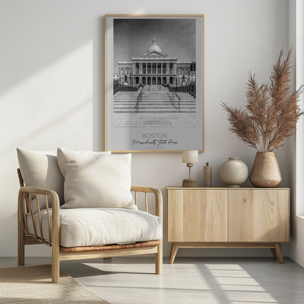 In focus: BOSTON Massachusetts State House Poster