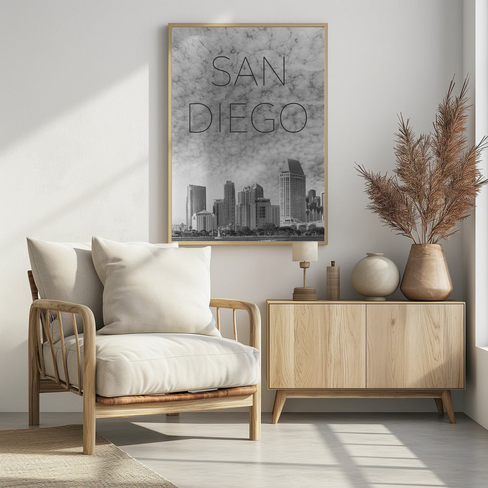 SAN DIEGO Skyline | Text Poster