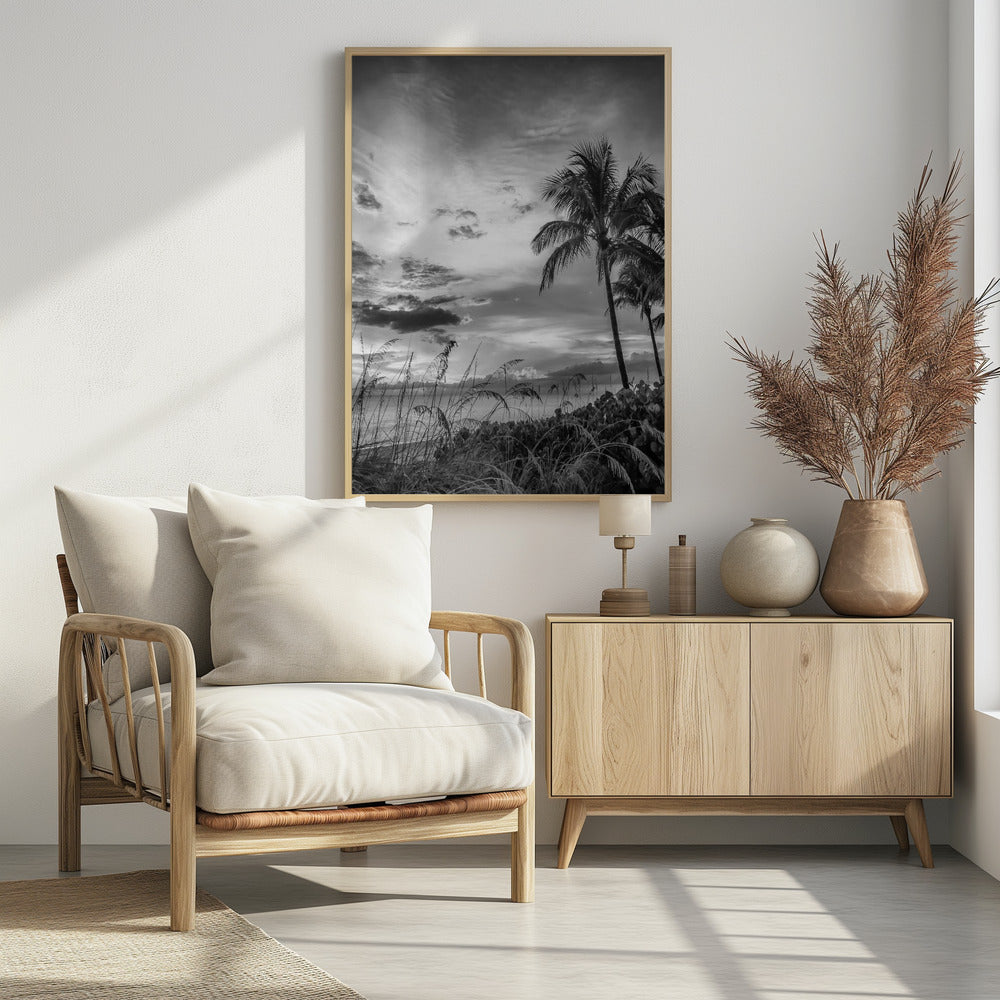 BONITA BEACH Evening mood | monochrome Poster