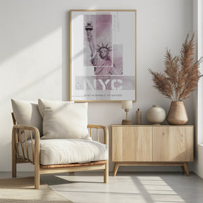 Poster Art NYC Statue of Liberty | pink marble Poster