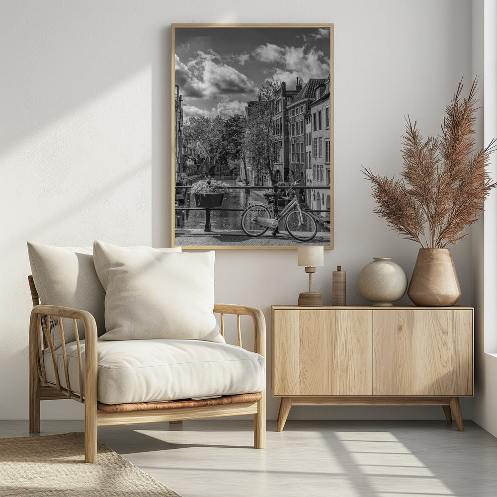 UTRECHT Oudegracht with view in southern direction | Monochrome Poster