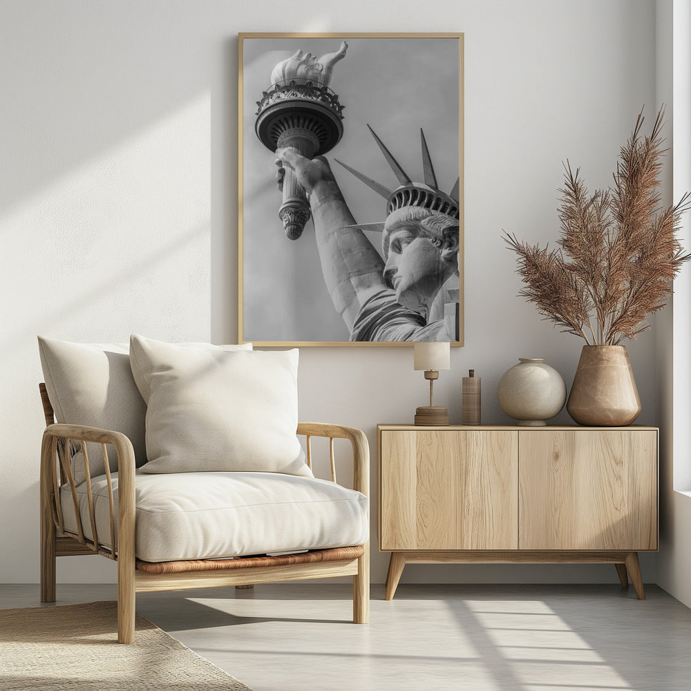 NEW YORK CITY Monochrome Statue of Liberty Poster