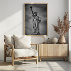 NEW YORK CITY Monochrome Statue of Liberty Poster