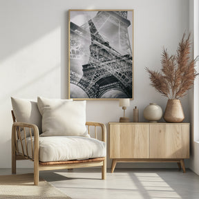 Eiffel Tower Double Exposure Poster