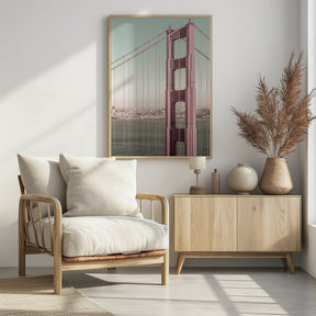 SAN FRANCISCO Golden Gate Bridge | urban vintage style Poster