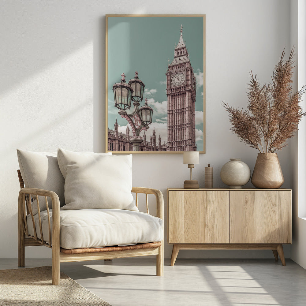 LONDON Elizabeth Tower | urban vintage style Poster