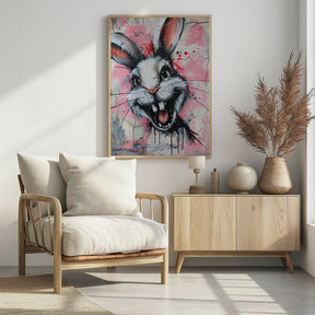 Creepy laughing bunny Poster