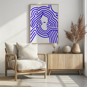 Berit in cobalt blue Poster