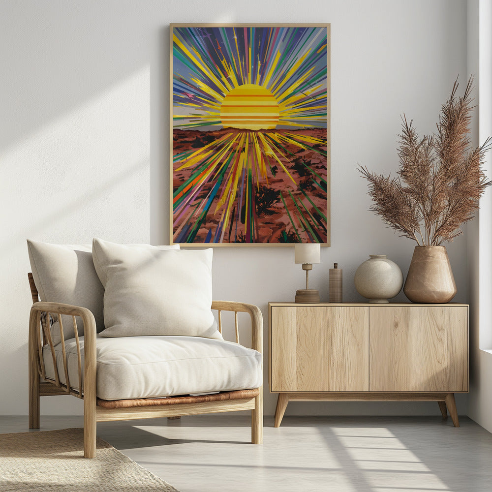 Sunrise In the Desert Poster