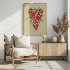 Slice of flower pizza Poster