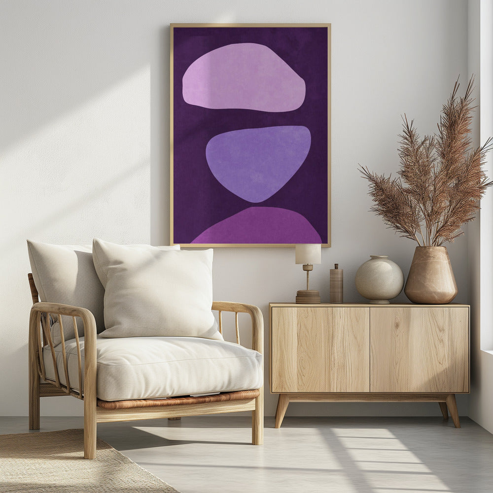 Abstract Forms Violet Poster