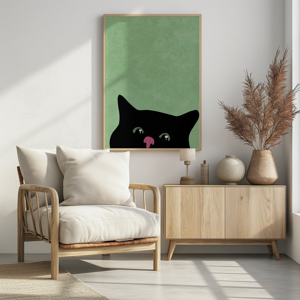 Curious cat Poster