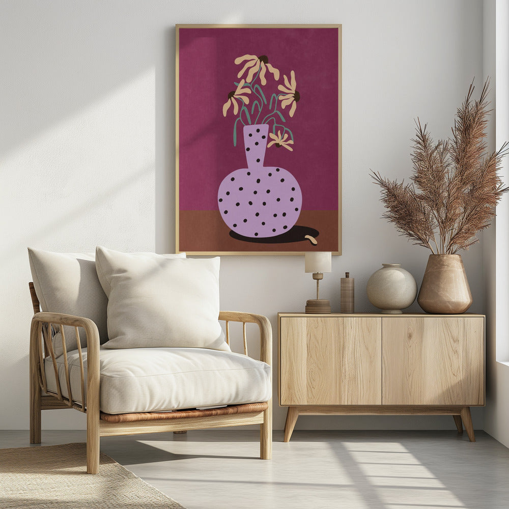 Flowers in Vase Poster