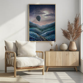 Moonlight landscape Poster