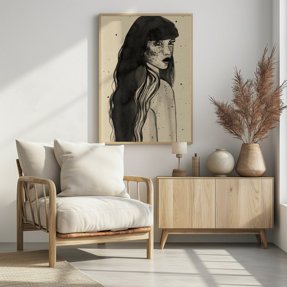 Long Hair Lady Poster