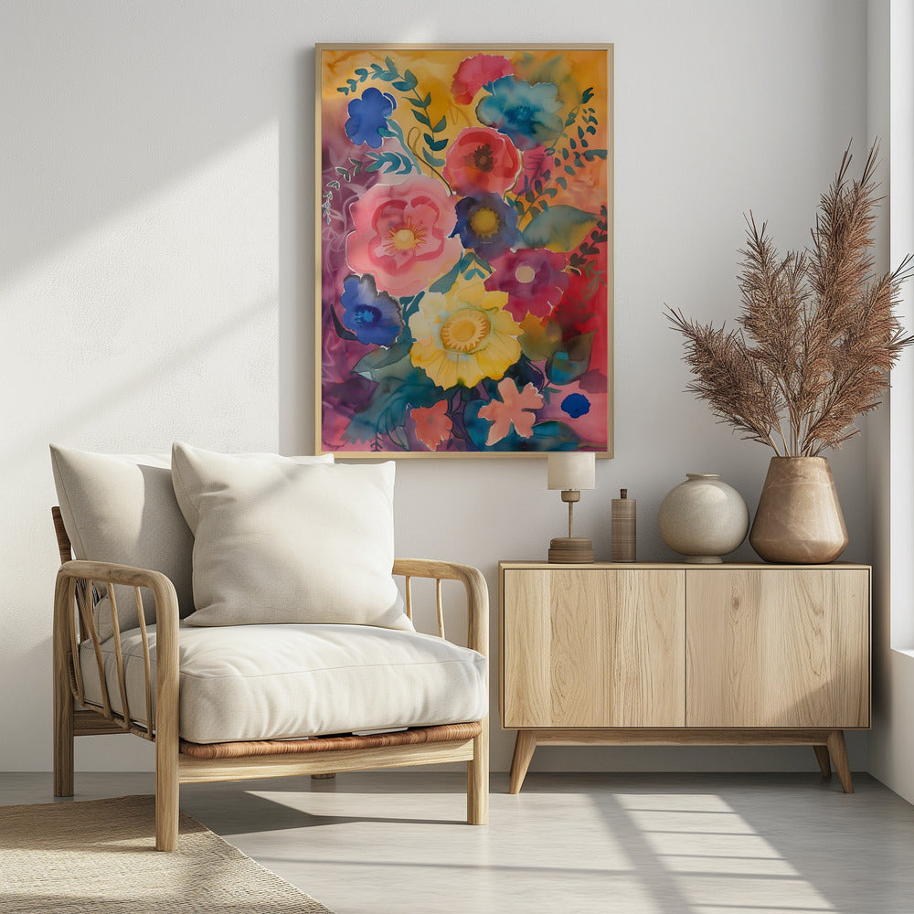 Watercolor Floral No. 6 Poster