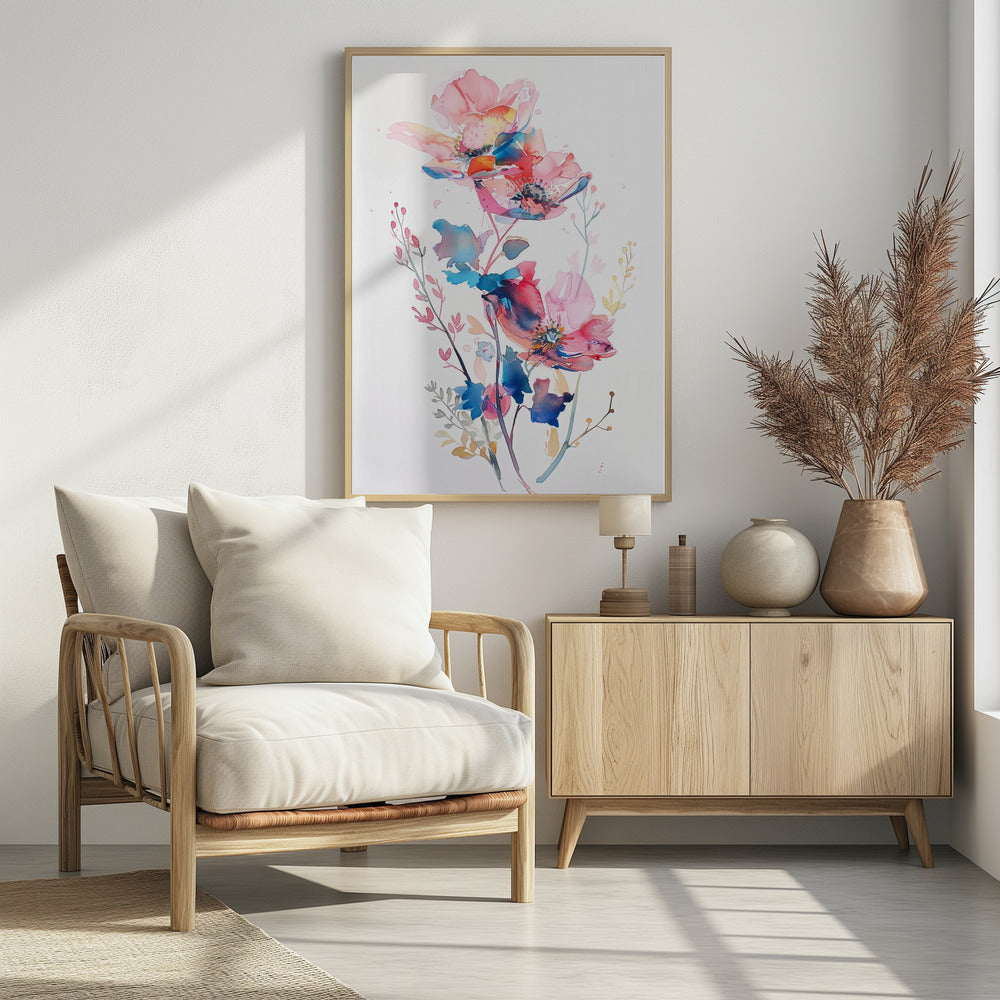 Watercolor Floral No. 8 Poster