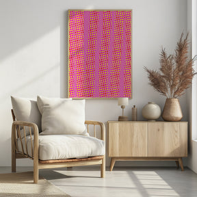 Pink Dots Pattern Poster